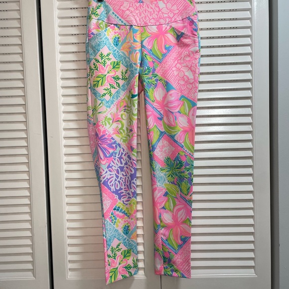 Lilly Pulitzer Pants - Lilly Pulitzer Vibrant Floral Patchwork Leggings (LUXLETIC)